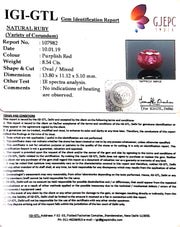 9.49 Ratti Natural Neo Burma Ruby with Govt Lab Certificate-(3441)